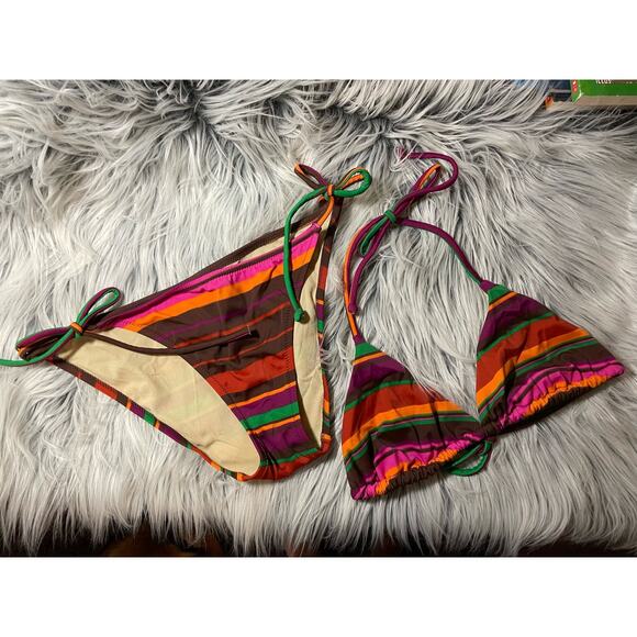 Victoria Secret stink striped bikini no padding medium - Picture 1 of 8